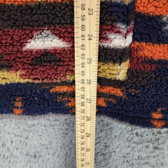 Marissa Olivia Sweater Aztec Multicolor High Pile Fleece1/4 Zip Pullover - Picture 5 of 9
